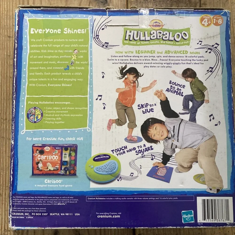 Cranium HULLABALOO The Game of Tunes Twists Topsy Turvy Fun 2004 Works! Complete